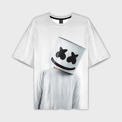 Мужская футболка оверсайз Marshmallow: White Only / 3D-принт – фото 1