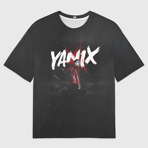 Мужская футболка оверсайз YANIX: Black Side / 3D-принт – фото 1