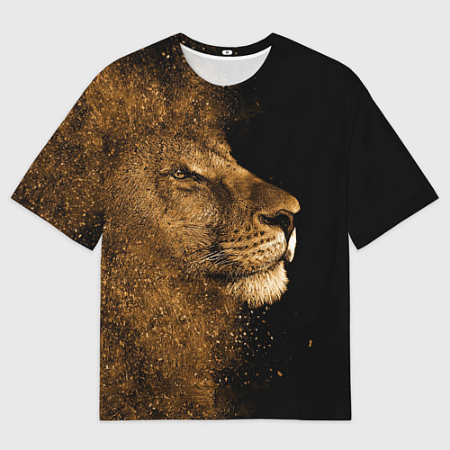 Мужская футболка оверсайз Песчаный лев / 3D-принт – фото 1