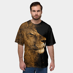 Футболка оверсайз мужская Песчаный лев, цвет: 3D-принт — фото 2
