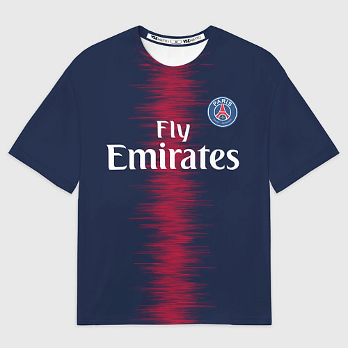Мужская футболка оверсайз FC PSG Mbappe 18-19 / 3D-принт – фото 1