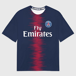 Футболка оверсайз мужская FC PSG Mbappe 18-19, цвет: 3D-принт