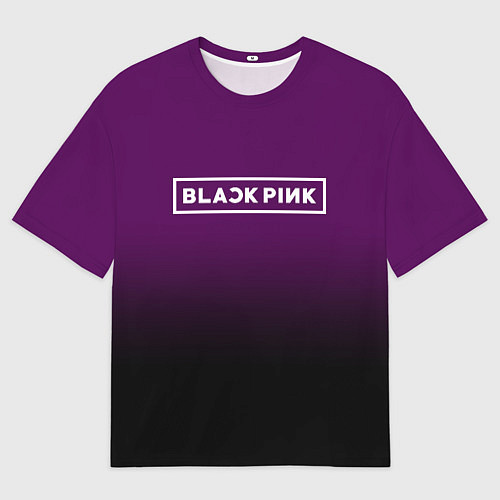 Мужская футболка оверсайз Black Pink: Violet Gradient / 3D-принт – фото 1