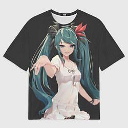 Футболка оверсайз мужская Hatsune Miku, цвет: 3D-принт