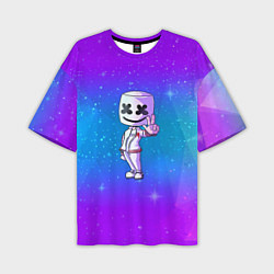 Мужская футболка оверсайз Marshmello: Spaceman