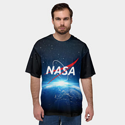 Футболка оверсайз мужская NASA: Sunrise Earth, цвет: 3D-принт — фото 2