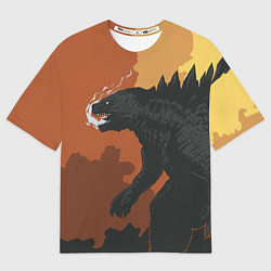 Футболка оверсайз мужская Godzilla: Monster Smoke, цвет: 3D-принт