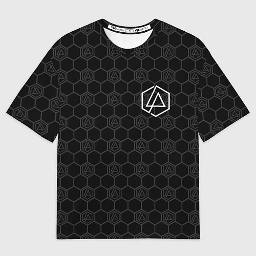 Мужская футболка оверсайз Linkin Park: Black Carbon / 3D-принт – фото 1