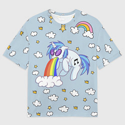 Мужская футболка оверсайз Рарити пони