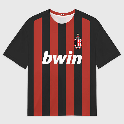 Мужская футболка оверсайз AC Milan: Ronaldo Retro / 3D-принт – фото 1