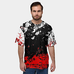 Футболка оверсайз мужская Брызги красок, цвет: 3D-принт — фото 2