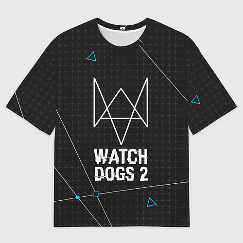 Мужская футболка оверсайз Watch Dogs 2: Tech Geometry / 3D-принт – фото 1
