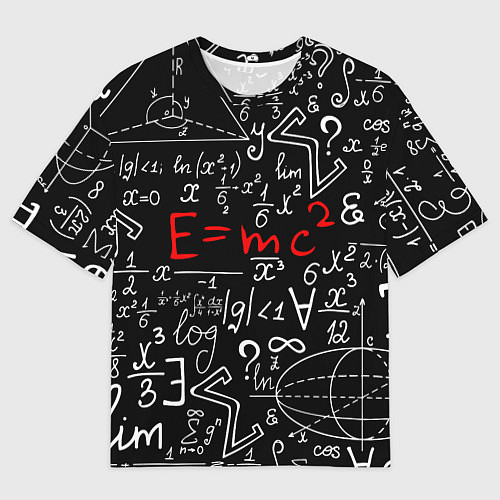 Мужская футболка оверсайз Формулы физики / 3D-принт – фото 1