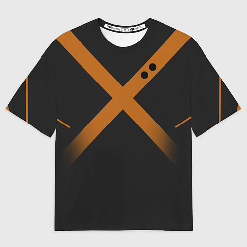 Мужская футболка оверсайз KATSUKI BAKUGOU полосы / 3D-принт – фото 1