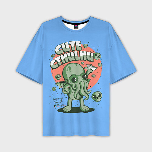 Мужская футболка оверсайз Cute Cthulhu / 3D-принт – фото 1