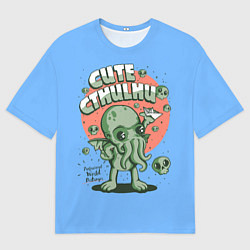 Футболка оверсайз мужская Cute Cthulhu, цвет: 3D-принт