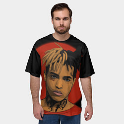 Футболка оверсайз мужская XXXTentacion: Red Sun, цвет: 3D-принт — фото 2