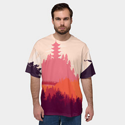 Футболка оверсайз мужская Firewatch City, цвет: 3D-принт — фото 2