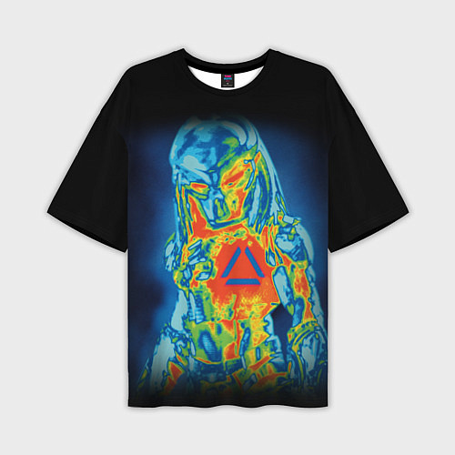 Мужская футболка оверсайз Predator Vision / 3D-принт – фото 1