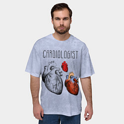 Футболка оверсайз мужская Cardiologist, цвет: 3D-принт — фото 2