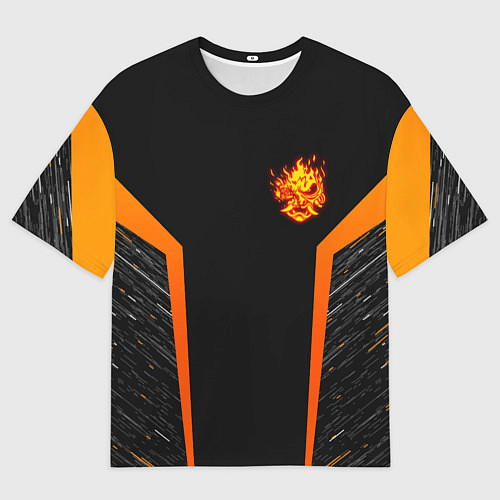 Мужская футболка оверсайз Cyberpunk 2077: Samurai Style / 3D-принт – фото 1