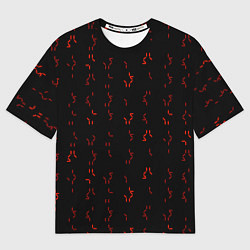 Футболка оверсайз мужская Алфавит хищника, цвет: 3D-принт