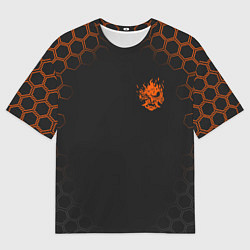 Мужская футболка оверсайз Cyberpunk 2077: Samurai