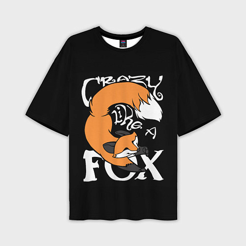 Мужская футболка оверсайз Crazy Like a Fox / 3D-принт – фото 1