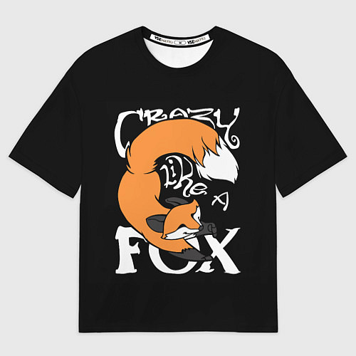Мужская футболка оверсайз Crazy Like a Fox / 3D-принт – фото 1