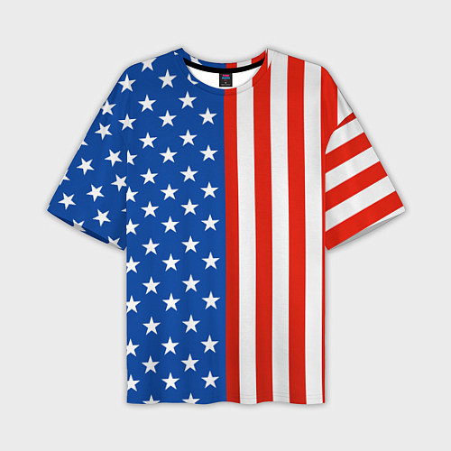 Мужская футболка оверсайз American Patriot / 3D-принт – фото 1