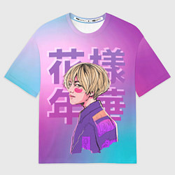 Футболка оверсайз мужская Taehyung BTS, цвет: 3D-принт
