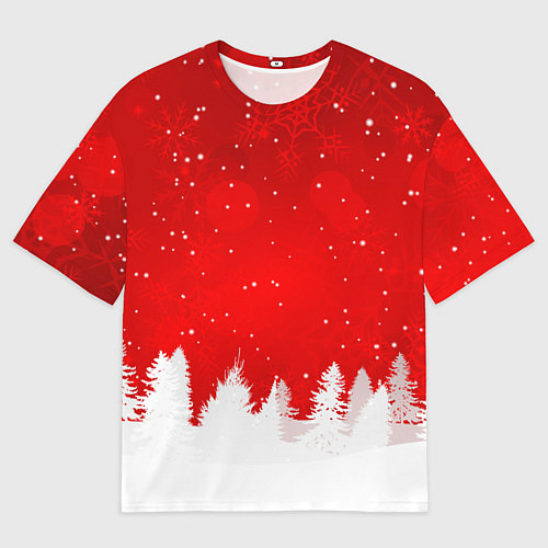 Мужская футболка оверсайз Christmas pattern / 3D-принт – фото 1
