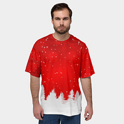 Футболка оверсайз мужская Christmas pattern, цвет: 3D-принт — фото 2