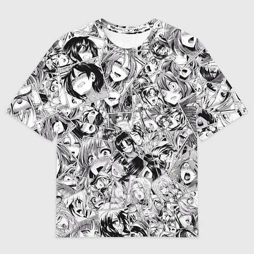 Мужская футболка оверсайз Manga Ahegao / 3D-принт – фото 1