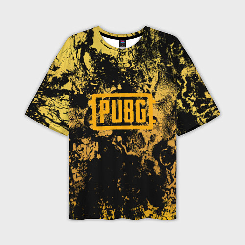 Мужская футболка оверсайз PUBG: Yellow Marble / 3D-принт – фото 1