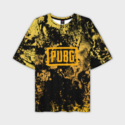 Мужская футболка оверсайз PUBG: Yellow Marble
