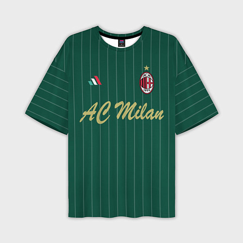 Мужская футболка оверсайз AC Milan: Green Form / 3D-принт – фото 1
