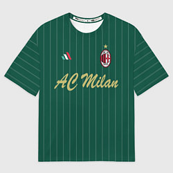 Футболка оверсайз мужская AC Milan: Green Form, цвет: 3D-принт