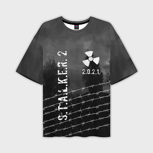 Мужская футболка оверсайз STALKER 2021 / 3D-принт – фото 1