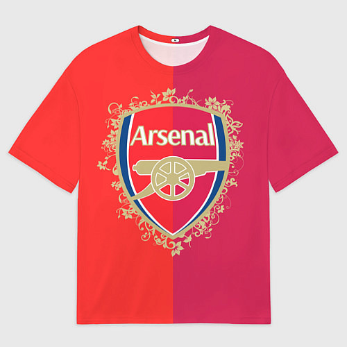 Мужская футболка оверсайз FC Arsenal - emblem / 3D-принт – фото 1