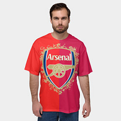 Футболка оверсайз мужская FC Arsenal - emblem, цвет: 3D-принт — фото 2