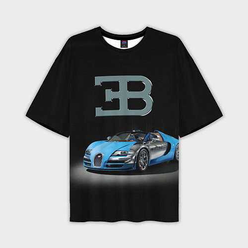 Мужская футболка оверсайз Bugatti - motorsport extreme / 3D-принт – фото 1
