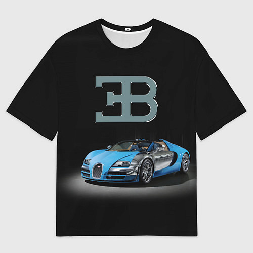 Мужская футболка оверсайз Bugatti - motorsport extreme / 3D-принт – фото 1