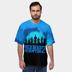 Футболка оверсайз мужская RDR 2: Blue Style, цвет: 3D-принт — фото 2