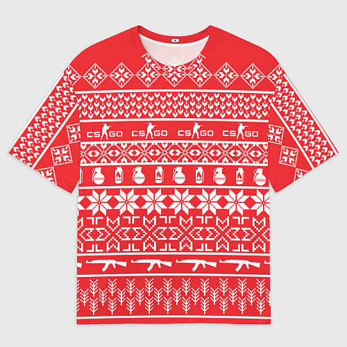 Мужская футболка оверсайз CS:GO NY Pattern / 3D-принт – фото 1