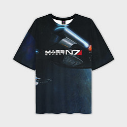 Мужская футболка оверсайз Mass Effect N7