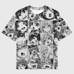 Футболка оверсайз мужская Ahegao Babes, цвет: 3D-принт