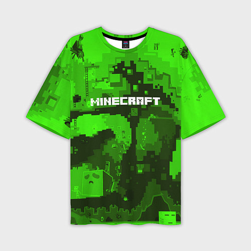 Мужская футболка оверсайз Minecraft: Green World / 3D-принт – фото 1