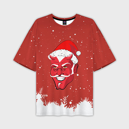 Мужская футболка оверсайз Сатана Санта / 3D-принт – фото 1