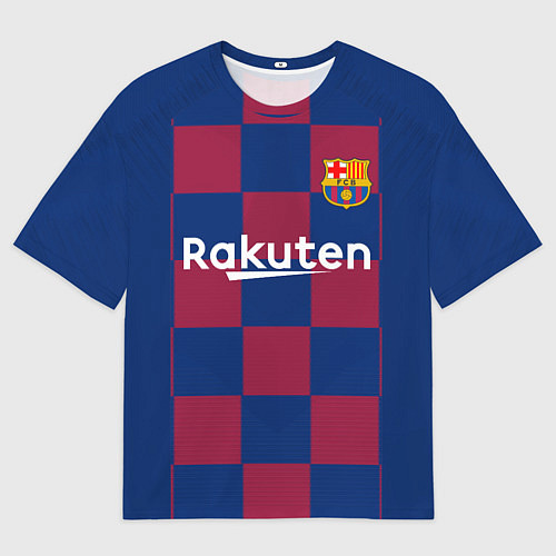 Мужская футболка оверсайз Messi home 19-20 season / 3D-принт – фото 1